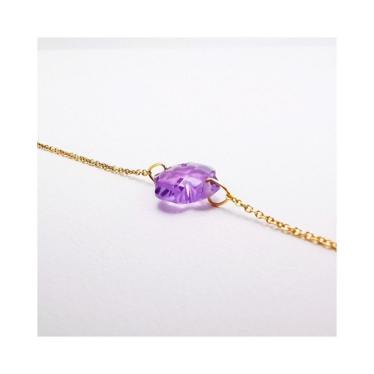 Bracelet Améthyste Or Jaune750 - 18 carats