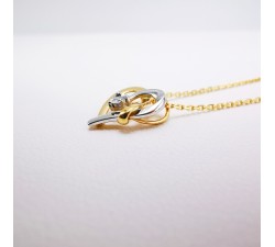 Collier Coeur Diamant Or Jaune  750 - 18 carats