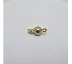 Fermoir Boule Collier de Perles 7 mm Or Blanc