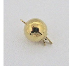 Fermoir Boule Collier de Perles 10 mm Or Jaune