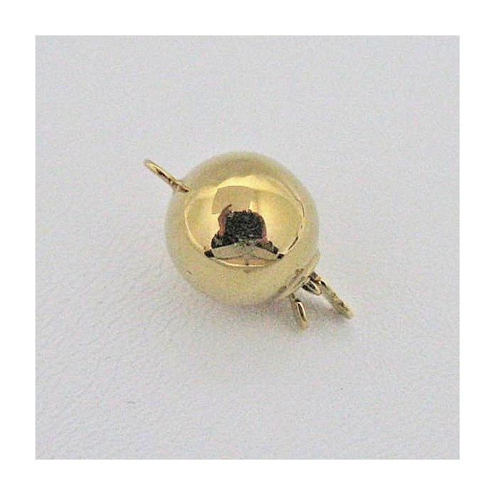 Fermoir Boule Collier de Perles 10 mm Or Jaune