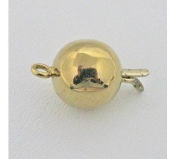 Fermoir Boule Collier de Perles 12 mm Or Jaune