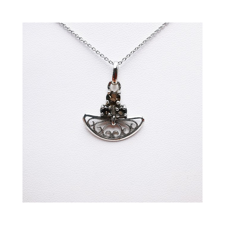 Collier "Féminessence" Or blanc 750 - 18 carats