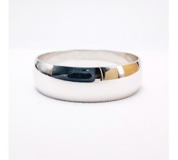 Alliance Rivoli 6 mm Or blanc 750 - 18 carats Demi Jonc