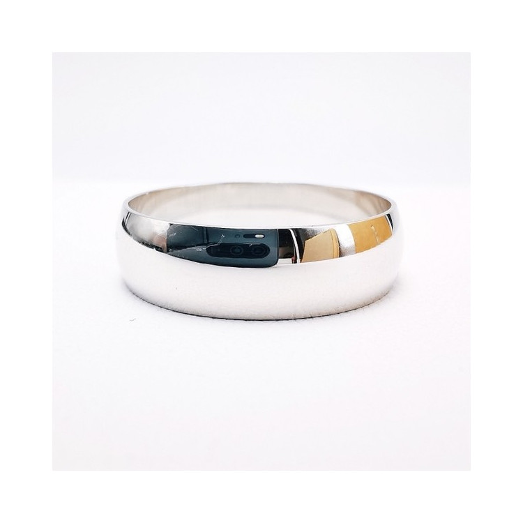 Alliance Rivoli 6 mm Or Blanc 750 - 18 carats Demi Jonc
