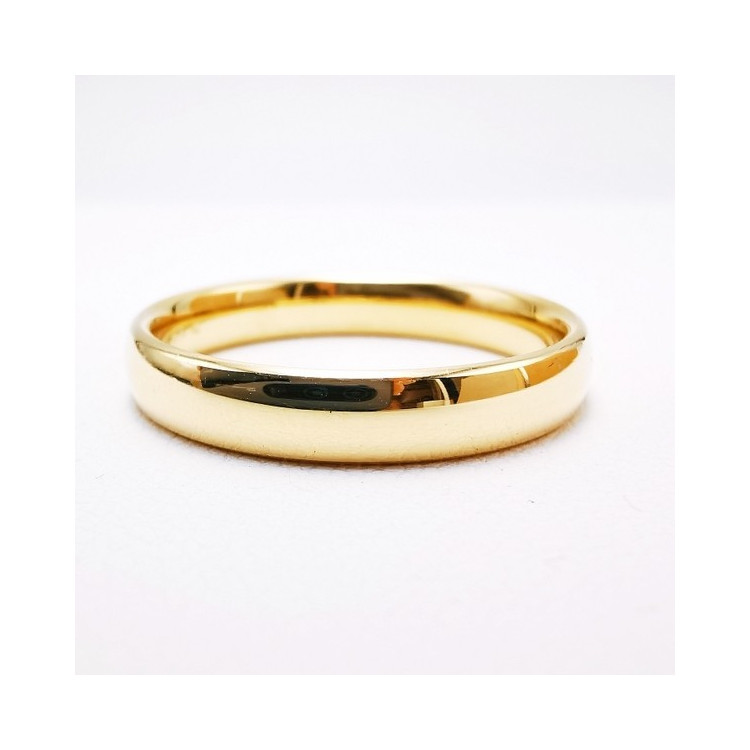 Alliance Rivoli 4 mm confort Or Jaune 750 - 18 carats (demi jonc)