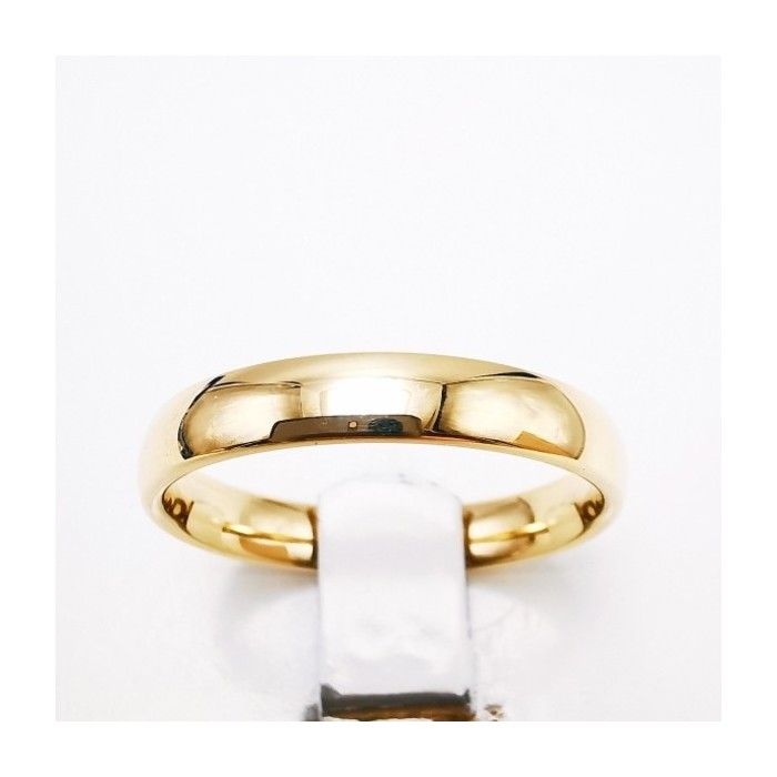 Alliance Rivoli 4 mm confort Or Jaune 750 - 18 carats (demi jonc)