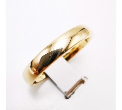 Alliance Rivoli 4 mm confort Or Jaune 750 - 18 carats (demi jonc)