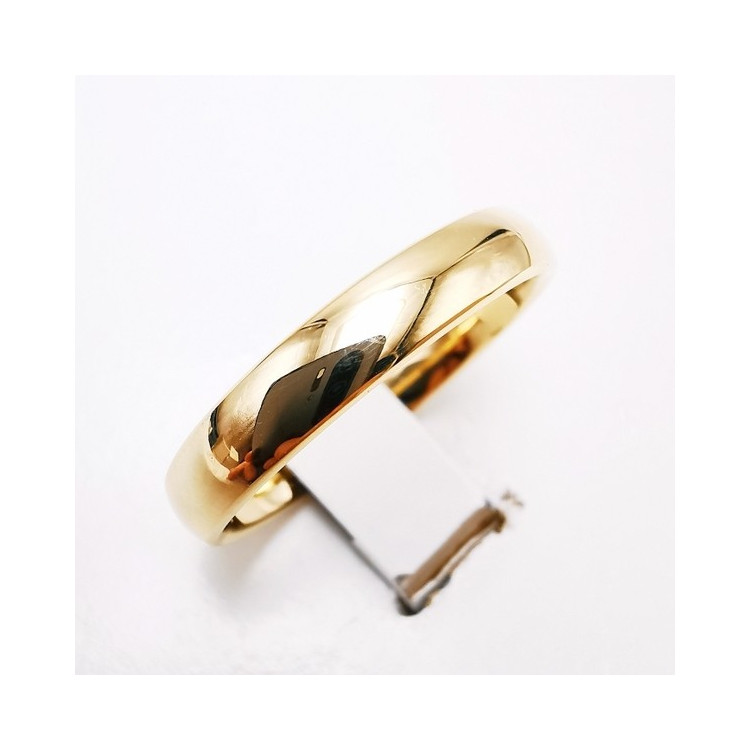 Alliance Rivoli 4 mm confort Or Jaune 750 - 18 carats (demi jonc)