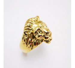 Bague Chevalière Tête de Lion Or Jaune 750 - 18 carats
