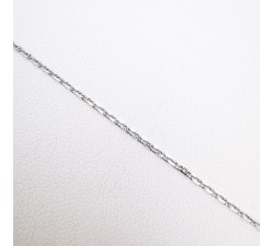 Chaine 45 cm Or Blanc 750 - 18 carats Maille Forçat  2.85 grammes