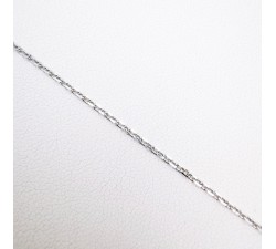 Chaine 45 cm Or Blanc 750 - 18 carats Maille Forçat  2.80 grammes