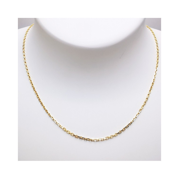 Chaîne 40 cm Or Jaune 750 - 18 carats Maille Forçat 4.35 grammes