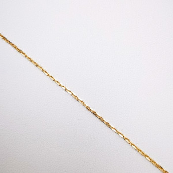 Chaîne 40 cm Or Jaune 750 - 18 carats Maille Forçat 4.35 grammes
