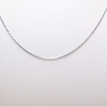 Chaîne 50 cm Or Blanc 750 - 18 carats Maille Forçat 1.30 Grammes