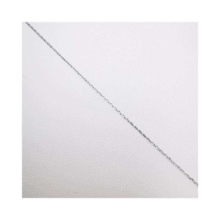 Chaîne 50 cm Or Blanc 750 - 18 carats Maille Forçat 1.30 Grammes