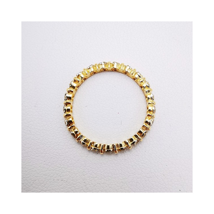 Alliance tour complet Moissanites Or Jaune 750 - 18 carats (Bijou d'occasion)