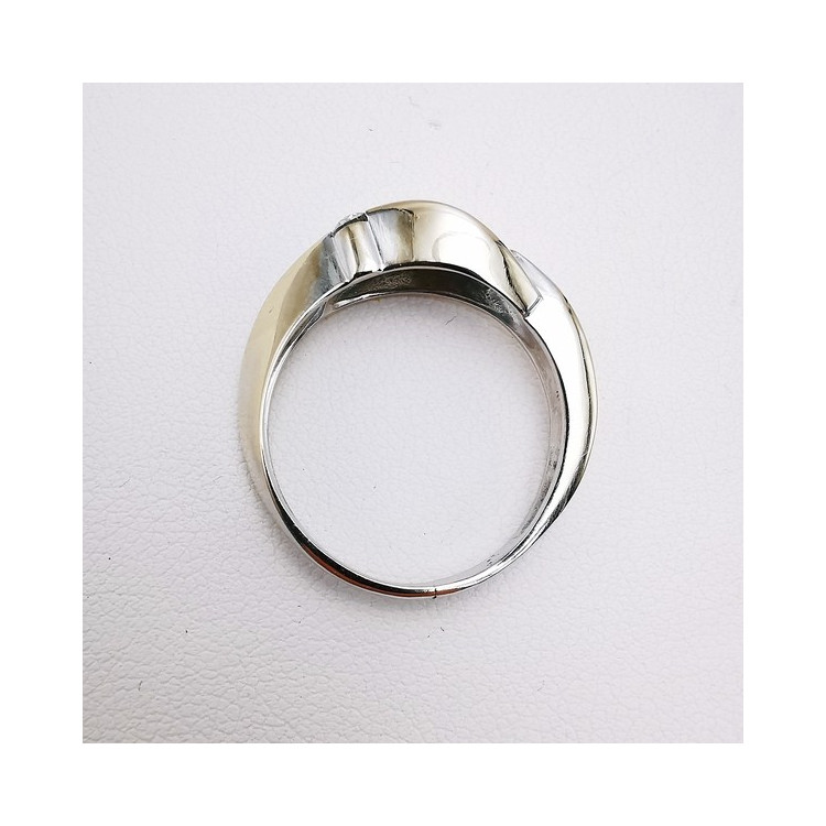 Bague Trilogie Diamants Or Blanc 750 - 18 carats (Bijou d'occasion)