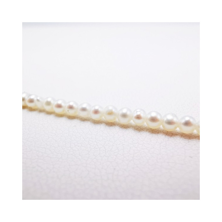 Bracelet Perles de Culture Or Blanc 750 - 18 carats