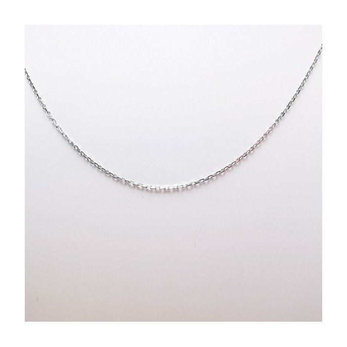 Chaîne 60 cm Or Blanc 750 - 18 carats Maille Forçat 1.55 Grammes