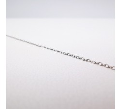 Chaîne 60 cm Or Blanc 750 - 18 carats Maille Forçat 1.55 Grammes