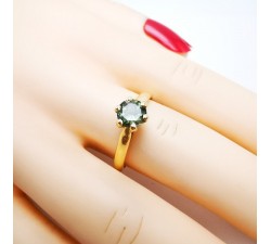Bague Tourmaline verte Or Jaune 750 - 18 carats