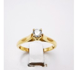 Bague Solitaire Diamant 0.21 ct Or Jaune 750 - 18 carats