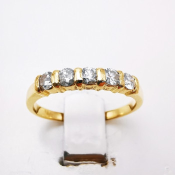 Alliance Diamants Serti Barrette Or Jaune 750 - 18 carats
