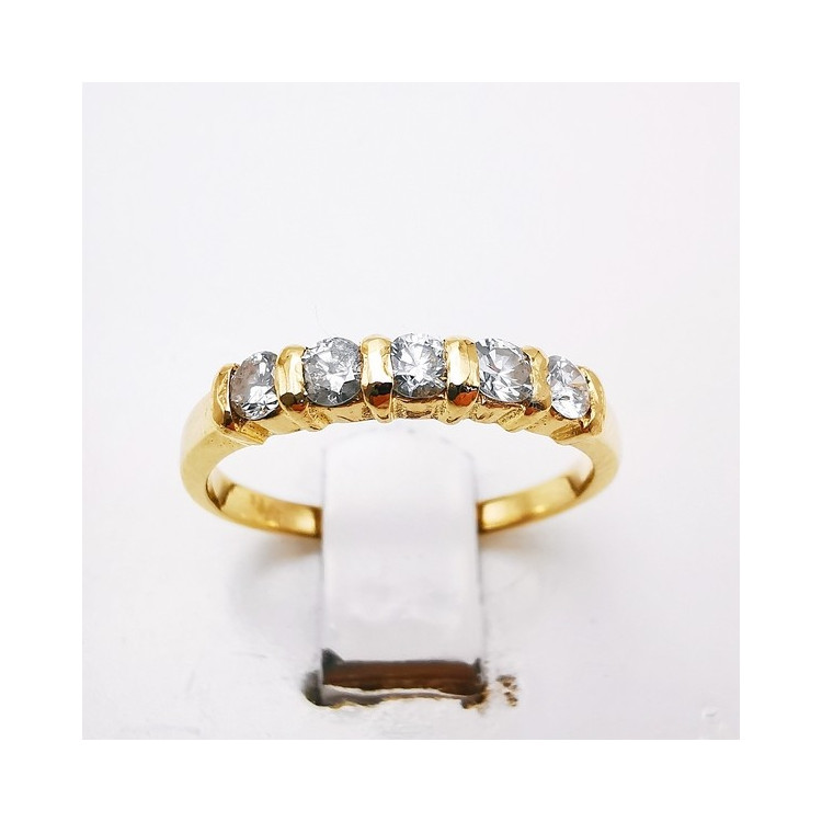 Alliance Diamants Serti Barrette Or Jaune 750 - 18 carats