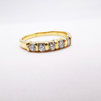 Alliance Diamants Serti Barrette Or Jaune 750 - 18 carats