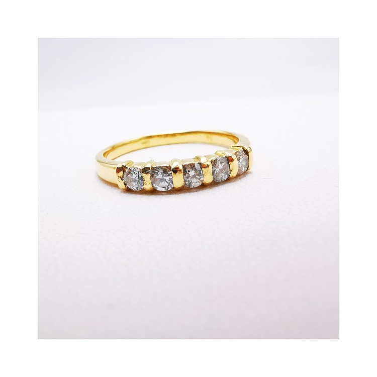 Alliance Diamants Serti Barrette Or Jaune 750 - 18 carats