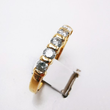 Alliance Diamants Serti Barrette Or Jaune 750 - 18 carats