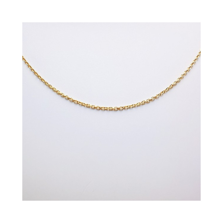 Chaîne 45 cm Or Jaune 750 - 18 carats Maille Forçat Rond 2.10 grammes
