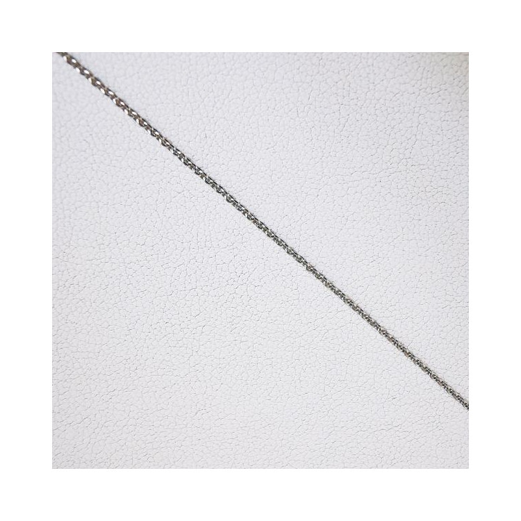 Chaîne 45 cm Or Blanc 750 - 18 carats Maille Forçat Rond 2.00 grammes