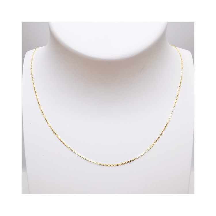 Chaîne 45 cm Or Jaune 750 - 18 carats Maille Forçat 1.70 grammes