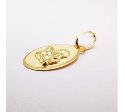 Pendentif Médaille Ange Or Jaune 750 - 18 carats