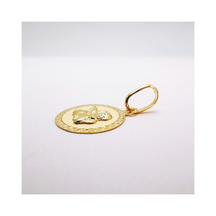 Pendentif Médaille Ange Or Jaune 750 - 18 carats