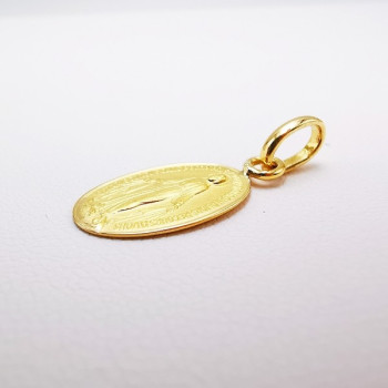 Pendentif Médaille Vierge Miraculeuse Or Jaune 750 - 18 carats