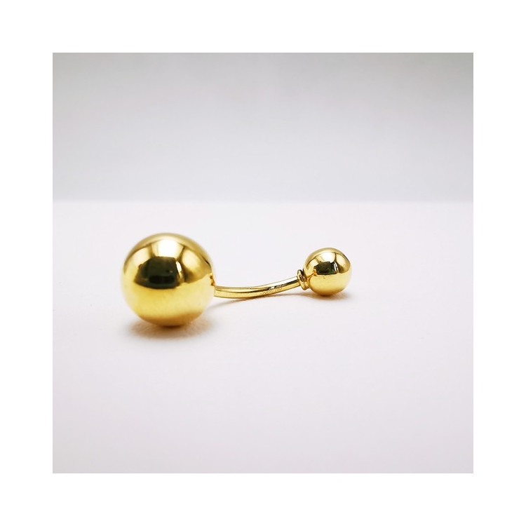 Piercing de Nombril Boules Or Jaune 750 - 18 carats
