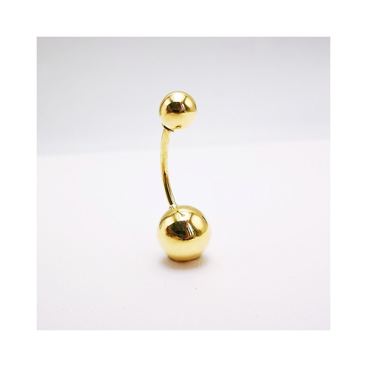 Piercing de Nombril Boules Or Jaune 750 - 18 carats