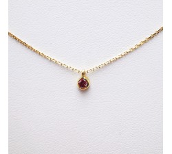 Collier "Emotion" Saphir Rose Or Jaune 750 - 18 carats