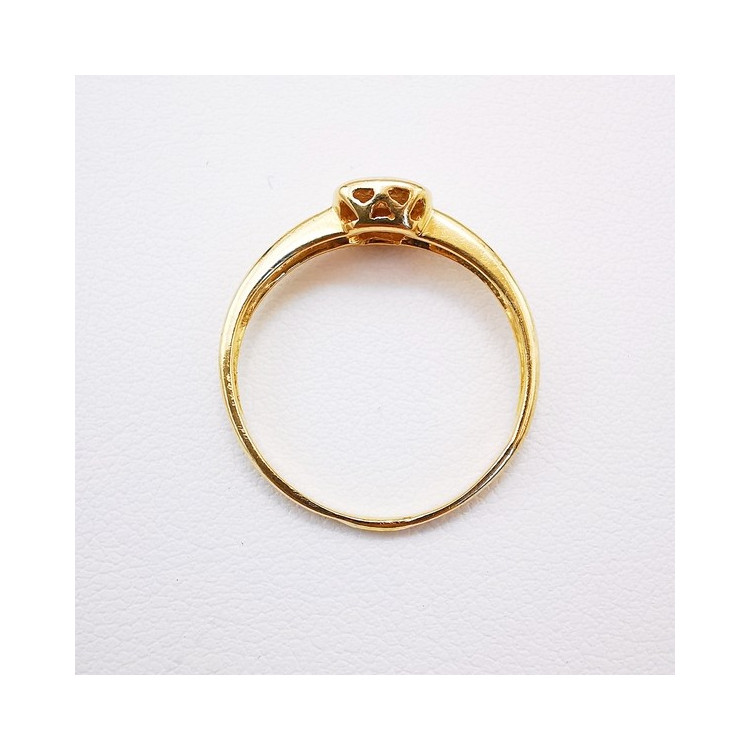Bague Diamant Or Jaune 750 - 18 carats ( Bijou d'occasion)