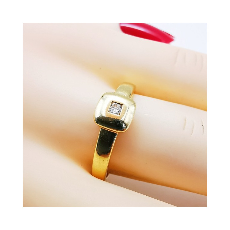 Bague Diamant Or Jaune 750 - 18 carats ( Bijou d'occasion)