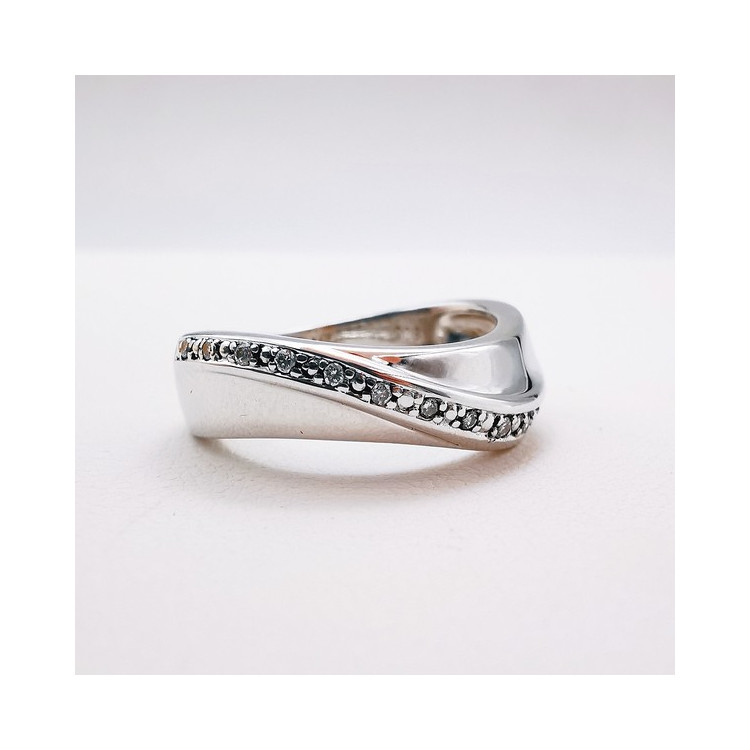 Bague Diamants Or Blanc 750 - 18 carats (Bijou Occasion)