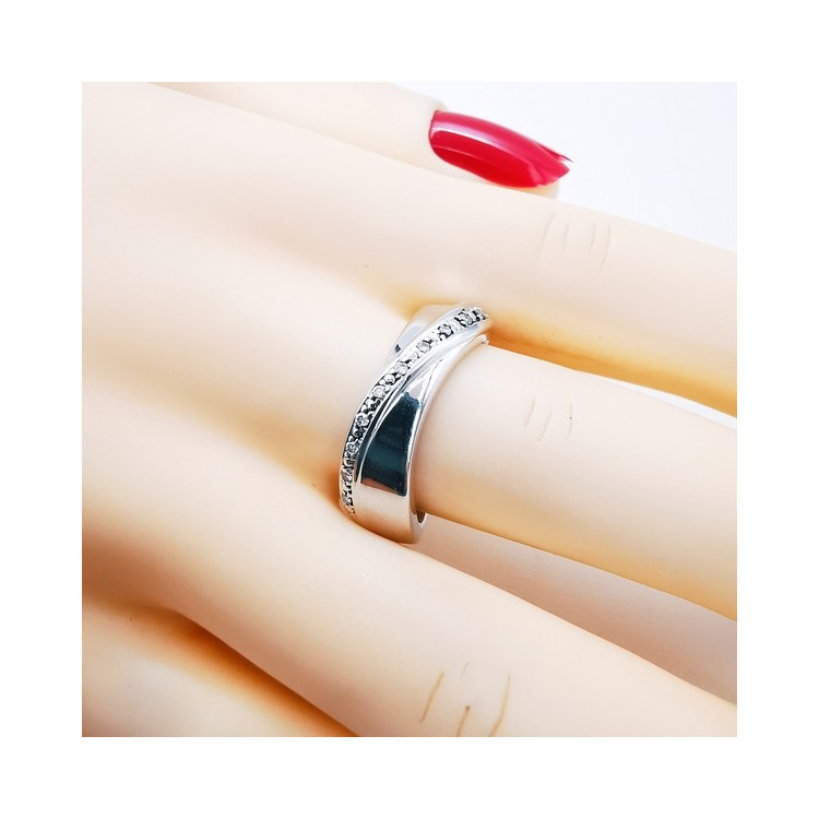 Bague Diamants Or Blanc 750 - 18 carats (Bijou Occasion)