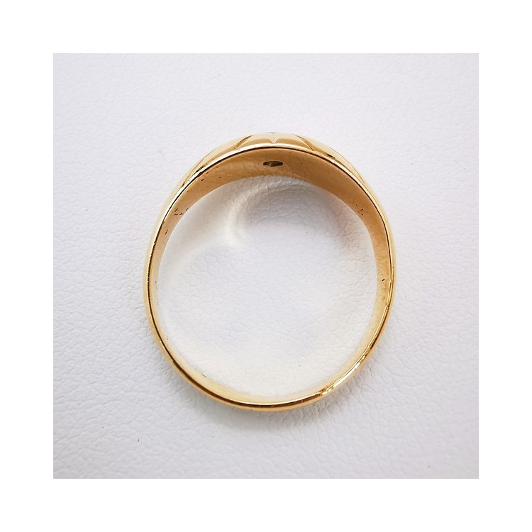 Bague Jonc Diamant 0.07 ct Or Jaune 750 - 18 carats (Bijou d'occasion)