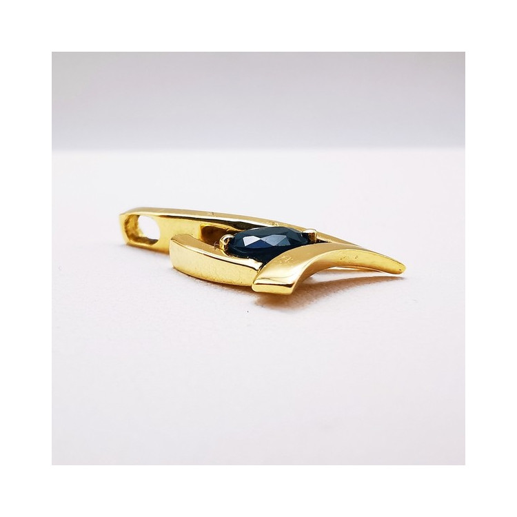 Pendentif Saphir Or Jaune 750 - 18 carats (Bijou d'occasion)