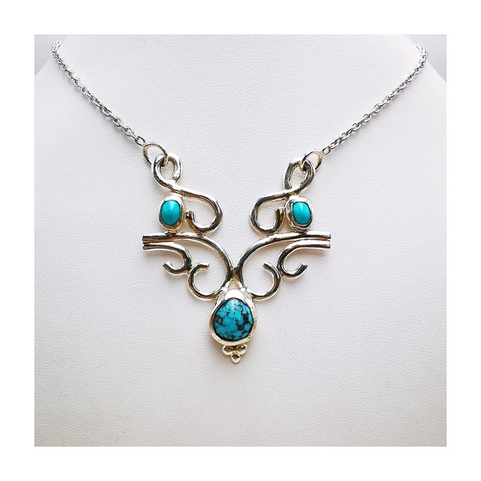 Collier Turquoise Argent (Pièce Unique) Collier Turquoise Argent (Pièce Unique)