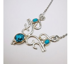 Collier Turquoise Argent (Pièce Unique)