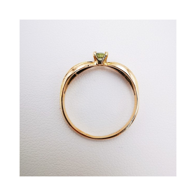 Bague Saphir vert Or Rose 750 - 18 carats